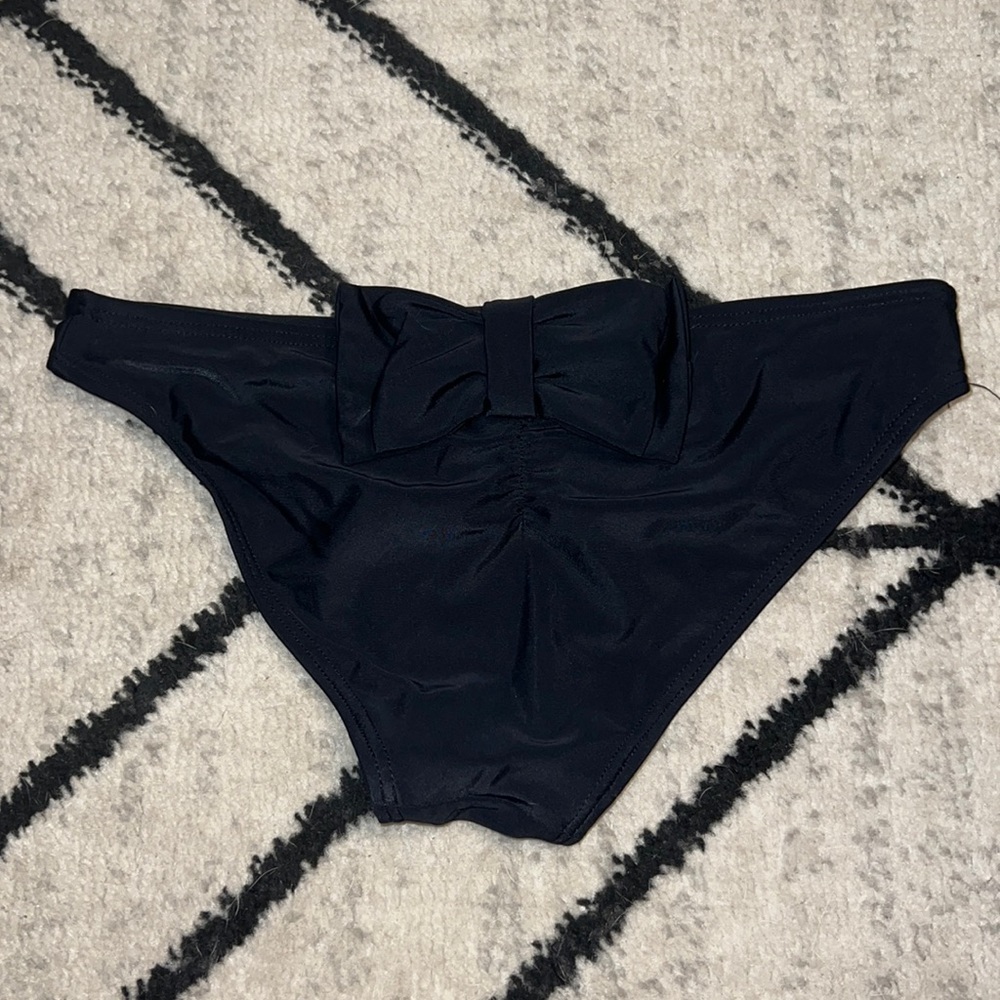 Black Bow Detail Bathing Suit